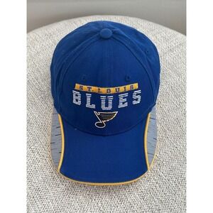St. Louis Blues NHL Kids Baseball Cap Hat Blue Gold Adjustable